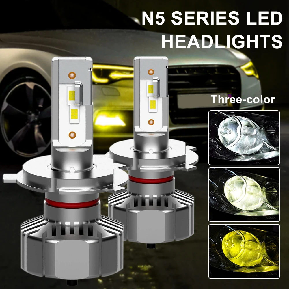 

N5 30W H7 Led Canbus 6000LM High Power Headlight H1 H3 H4 H11 H16 9005 9006 9012 Led Bulb 6500K 4300K 3200K Three colors Lamp