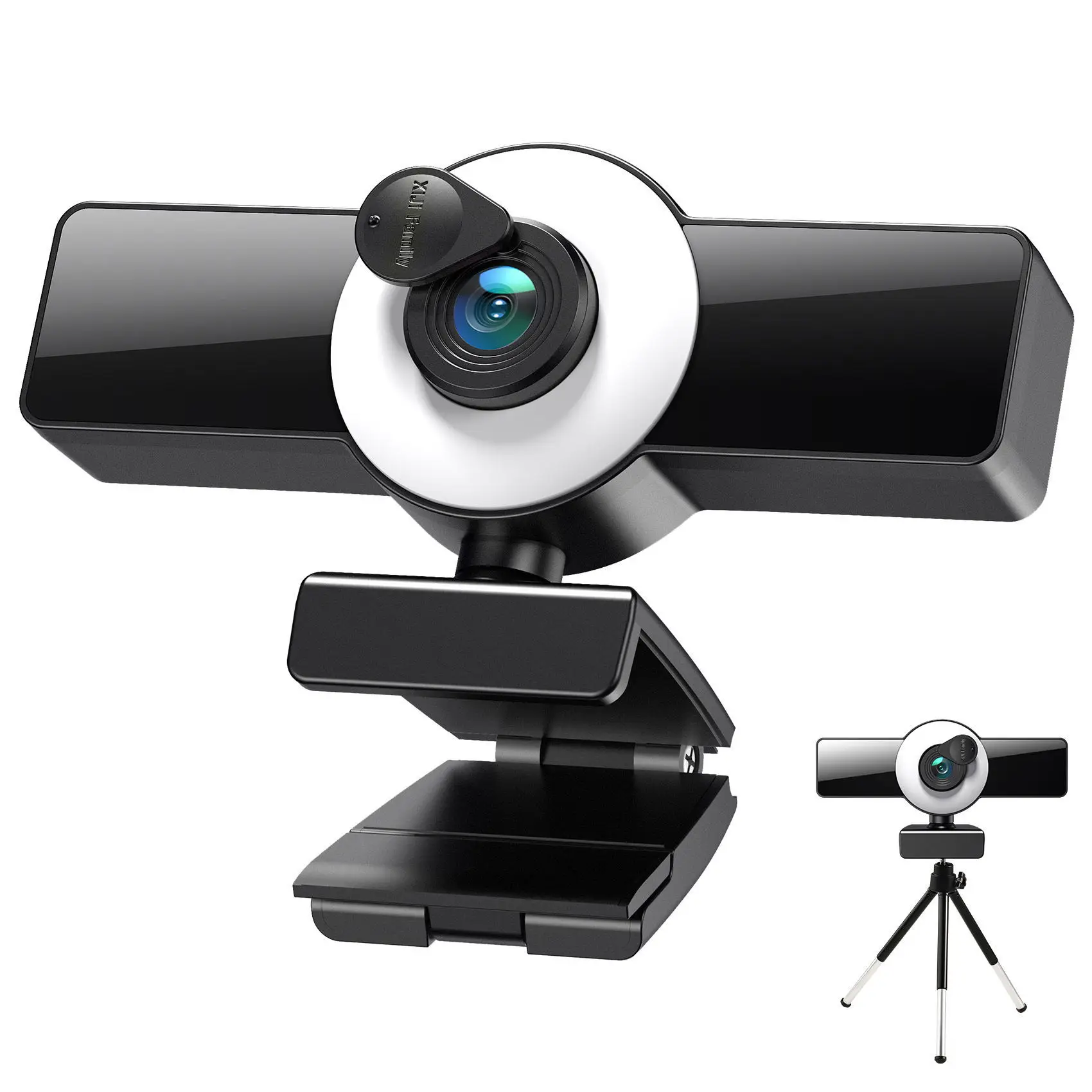 

Новая веб-камера 4K кольцесветильник для селфи со встроенным микрофоном, камера 2k HD, живая трансляция 1080P для компьютера, 120 градусов