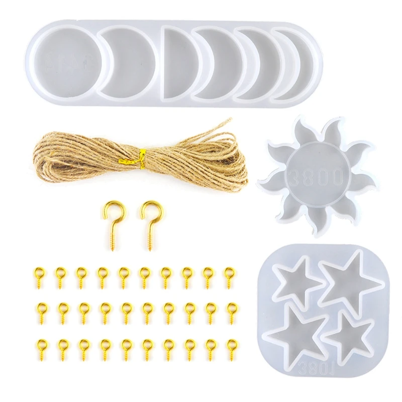 Moon Sun Star God Resin Casting Mold Moon Phase Pendant Home Deor Mold Crescent Moon Full Moon Epoxy Craft Moulds Tools X4YA
Moon Sun Star God Resin Casting Mold Moon Phase Pendant Home Deor Mold Crescent Moon Full Moon Epoxy Craft Moulds Tools X4YA