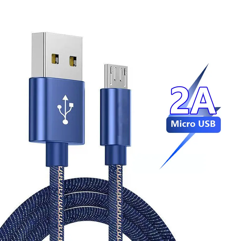 Micro USB 2A Denim Cable Fast Charging Cord For Xiaomi Redmi 4X Note 5 Pro Samsung S6 S7 Android Mobile Phone Data Charger Wire
Micro USB 2A Denim Cable Fast Charging Cord For Xiaomi Redmi 4X Note 5 Pro Samsung S6 S7 Android Mobile Phone Data Charger Wire