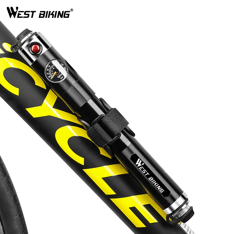WEST BIKING Bike Pump Aluminum Alloy 160PSI Gauge Hose Tire Cycling Air Inflator Road MTB Bike Accessories Hand Bicycle Pump
WEST BIKING Bike Pump Aluminum Alloy 160PSI Gauge Hose Tire Cycling Air Inflator Road MTB Bike Accessories Hand Bicycle Pump