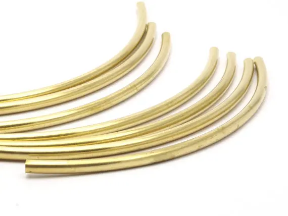 

12 Raw Brass Curved Tubes (4x120 mm) Bs 1426