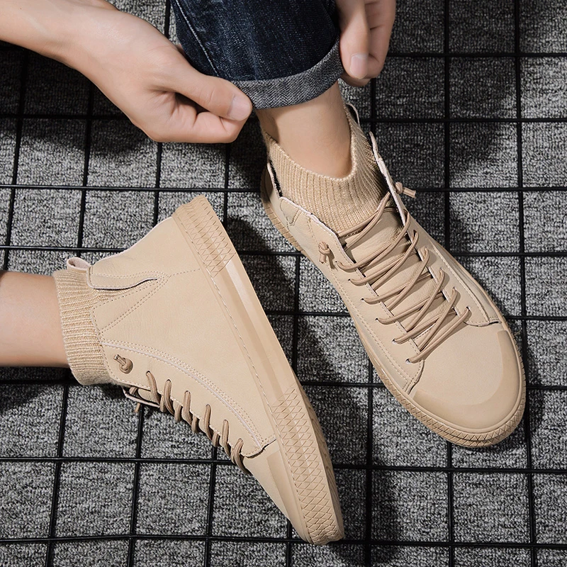 High Top Shoes Men Shoes Men Casual Mens High Top Leather For Boots Men's Sneakers Leisure Man Brown Vintage Sneaker Shoe
High Top Shoes Men Shoes Men Casual Mens High Top Leather For Boots Men's Sneakers Leisure Man Brown Vintage Sneaker Shoe