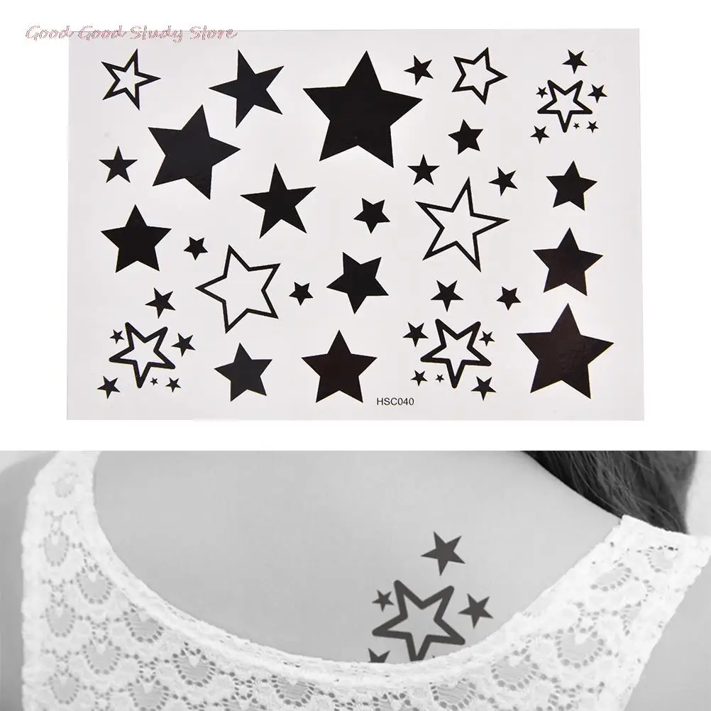 Sterren Ontwerp Waterdichte Tijdelijke Tattoo Stickers Vrouw Sexy Fake Tattoos Sticker Voor Vrouwen Body Art Zwart Wit
Sterren Ontwerp Waterdichte Tijdelijke Tattoo Stickers Vrouw Sexy Fake Tattoos Sticker Voor Vrouwen Body Art Zwart Wit