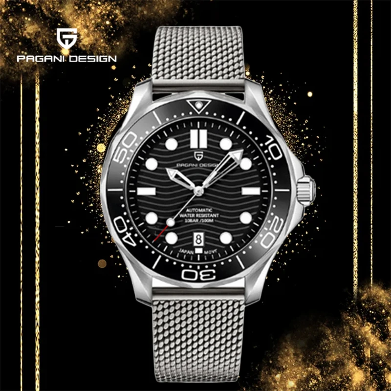 PAGANI DESIGN NH35A Ceramic Bezel Men's Watch Mechanical Automatic Watch Military Business Brand 100M Waterproof Stainless Steel
PAGANI DESIGN NH35A Ceramic Bezel Men's Watch Mechanical Automatic Watch Military Business Brand 100M Waterproof Stainless Steel