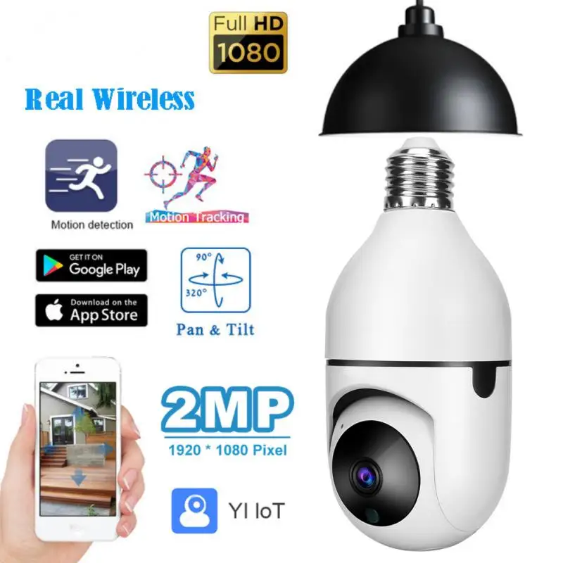 2MP 1080P E27 Bulb Wifi Camera PTZ Infrared Night Two Way Talk Baby Monitor Auto Tracking For Home Security 
2MP 1080P E27 Bulb Wifi Camera PTZ Infrared Night Two Way Talk Baby Monitor Auto Tracking For Home Security