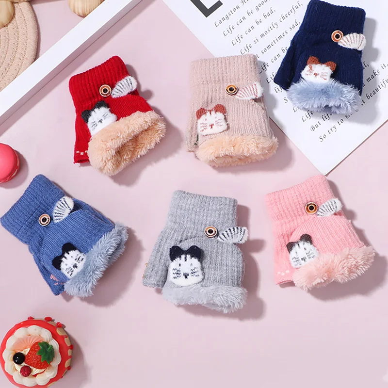 Winter Children Kids Soft Half Finger Mittens Cute Cartoon Warm Flip Fingerless Gloves Outdoor Warm Fleece Lined Mittens Gloves
Winter Children Kids Soft Half Finger Mittens Cute Cartoon Warm Flip Fingerless Gloves Outdoor Warm Fleece Lined Mittens Gloves