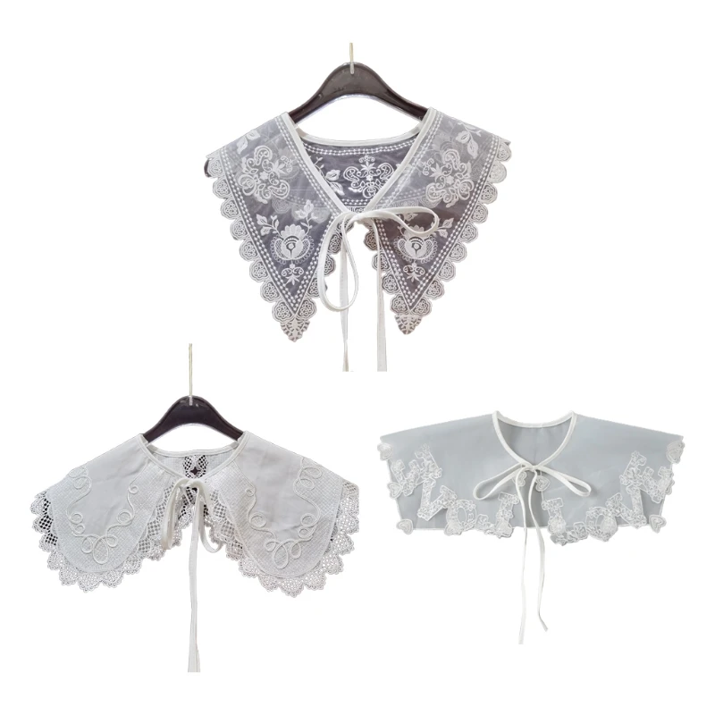 New style Pastoral Women White Lace False Collar Embroidery Love Floral Necklace Shawl
New style Pastoral Women White Lace False Collar Embroidery Love Floral Necklace Shawl