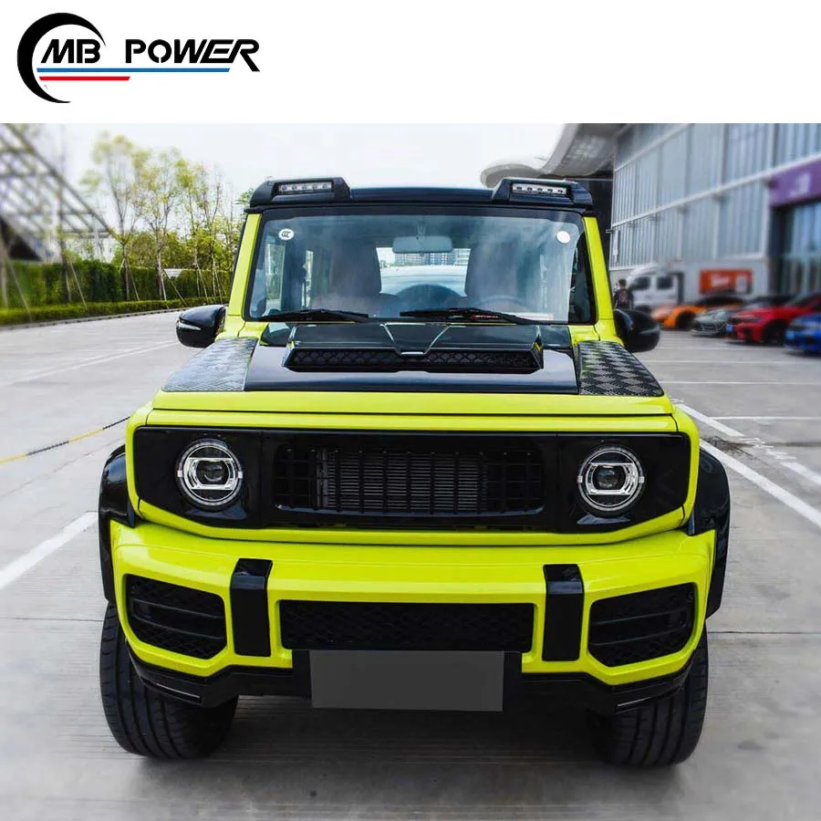 NEWS! high quality jimny JB74 upgrade to G63 MINI style body kit with front bumper grille hood fender duct rear bumper bodykit
NEWS! high quality jimny JB74 upgrade to G63 MINI style body kit with front bumper grille hood fender duct rear bumper bodykit