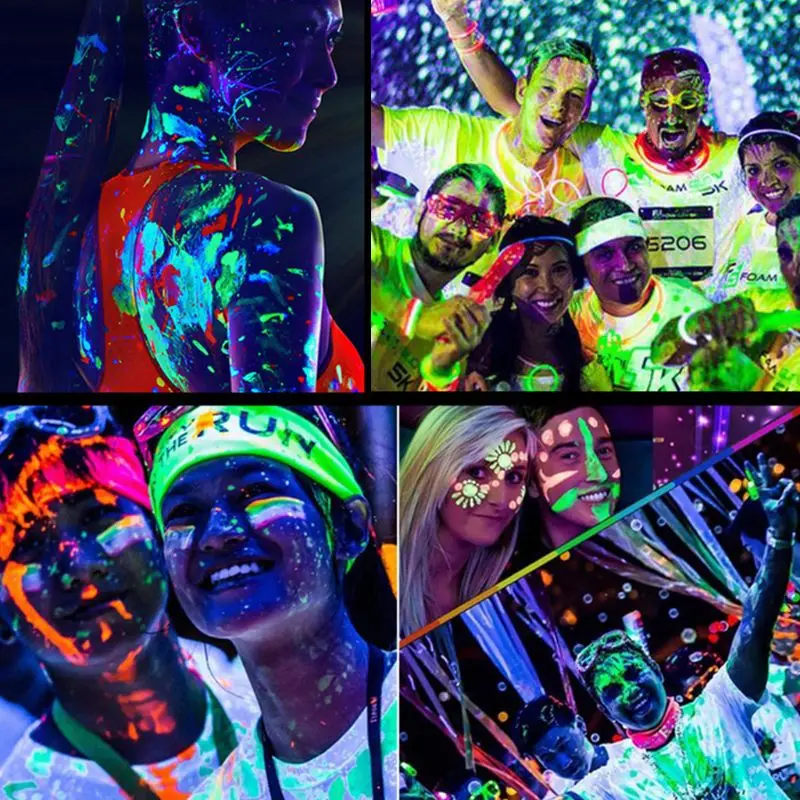 6 Tubes UV Glow Blacklight Makeup Face and Body Paint Washable Neon Fluorescent Body Paint
6 Tubes UV Glow Blacklight Makeup Face and Body Paint Washable Neon Fluorescent Body Paint