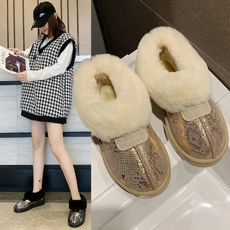 Snow Boots, Women's Fur, Women's Beanstalk Shoes In Autumn and Winter of 2021 Women's Cashmere Cotton Ladybugs and Mao Mao Shoes
Snow Boots, Women's Fur, Women's Beanstalk Shoes In Autumn and Winter of 2021 Women's Cashmere Cotton Ladybugs and Mao Mao Shoes