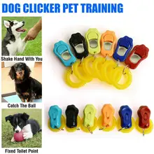 1Pc ABS Animal Dog Training Clicker Cat Puppy Button Trainer Tool Obedience Aid With Wrist Strap Pet Dog Supplies Universal
