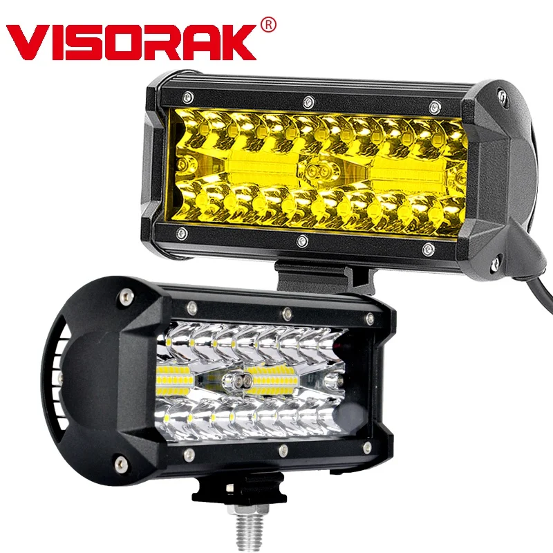 VISORAK 7" Inch Amber Truck LED Fog light Offroad LED Work Light Bar For Jeep Trailor Auto Off Road 4x4 4WD SUV ATV Tractor Car
VISORAK 7" Inch Amber Truck LED Fog light Offroad LED Work Light Bar For Jeep Trailor Auto Off Road 4x4 4WD SUV ATV Tractor Car