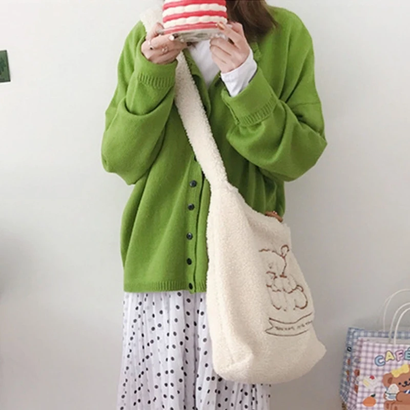 Women Lamb Like Fabrics Handbag Crossbody Purse Shoulder Bag Cartoon Embroidery L9BE
Women Lamb Like Fabrics Handbag Crossbody Purse Shoulder Bag Cartoon Embroidery L9BE