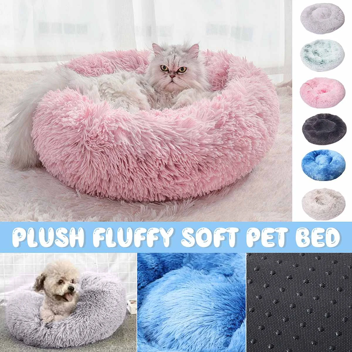 60cm Soft Round Pet Bed Cat Mat Fluffy Calming Sleeping Basket Animals Multicolor Long Plush Dog Bed Washable Cushion Six colors
60cm Soft Round Pet Bed Cat Mat Fluffy Calming Sleeping Basket Animals Multicolor Long Plush Dog Bed Washable Cushion Six colors