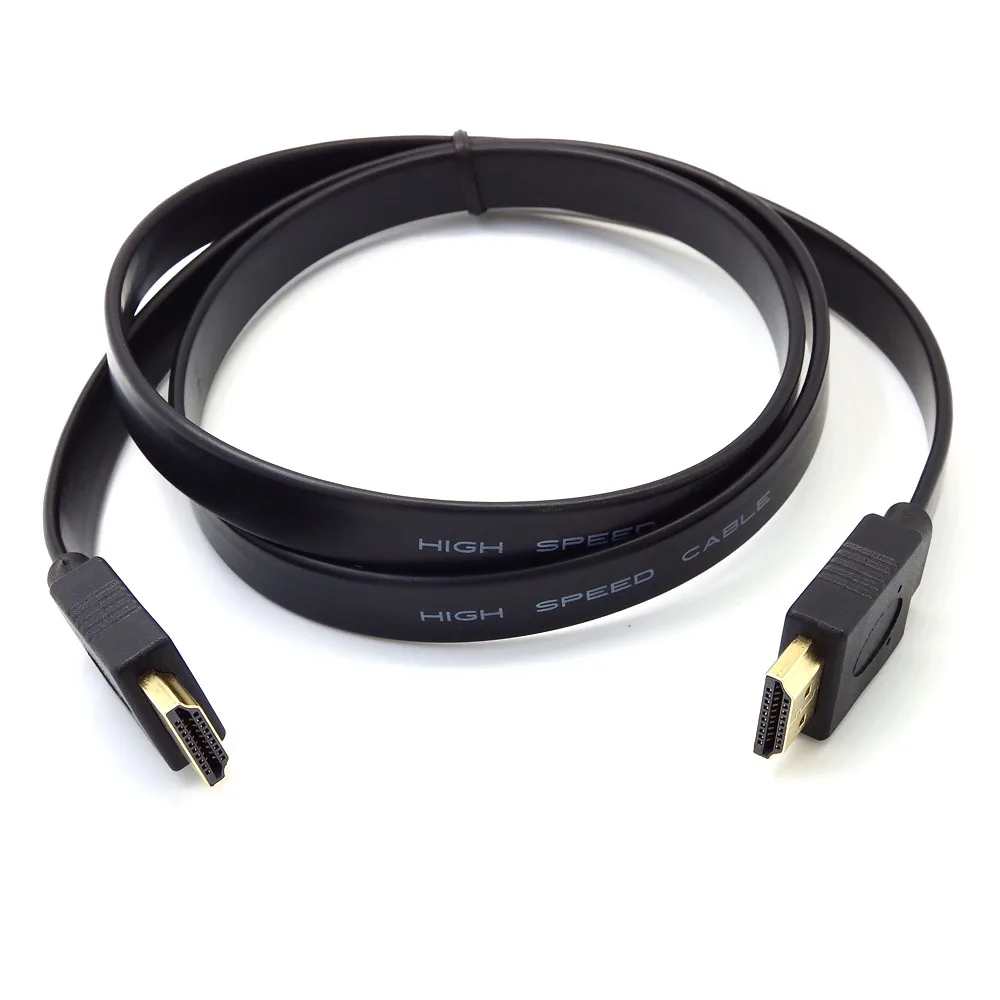 Full HD короткий HDMI штекер плоский кабель Шнур для аудио видео ТВ PS3 1000 Мбит/с |