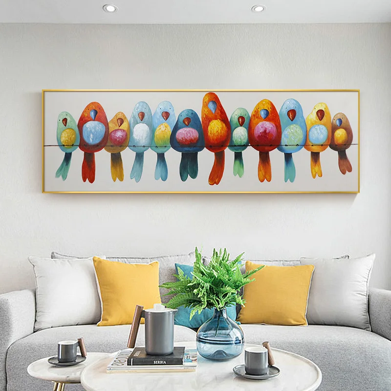 Colorful Birds hand-painted Animal Oil Painting Modern Minimalist Bedroom children's Room Decorative Painting Paintings Painting
Colorful Birds hand-painted Animal Oil Painting Modern Minimalist Bedroom children's Room Decorative Painting Paintings Painting