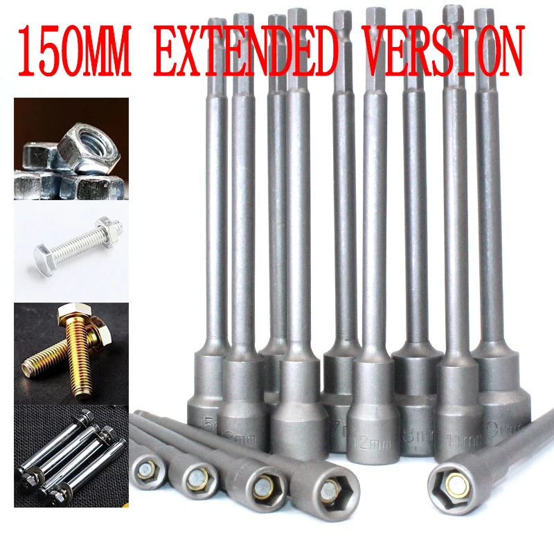 1Pcs 6mm-19mm Hexagon Nut Driver Drill Bit Length 150mm Adapter for Electric Screwdriver Handle Tools Socket Screwdriver Wrench
1Pcs 6mm-19mm Hexagon Nut Driver Drill Bit Length 150mm Adapter for Electric Screwdriver Handle Tools Socket Screwdriver Wrench