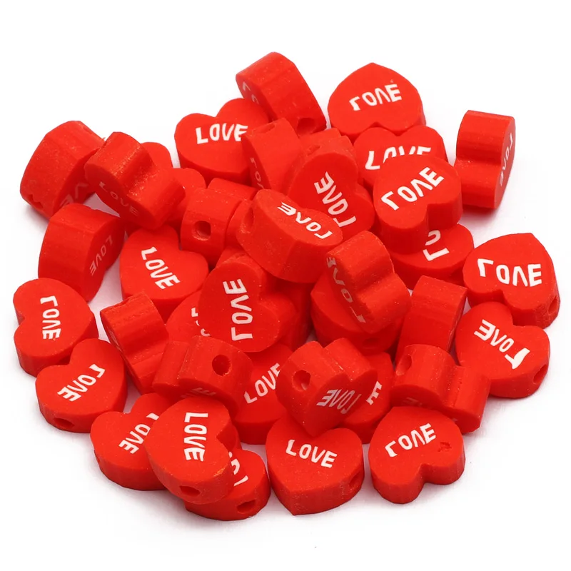 50/100Pcs Red Love Heart Beads Polymer Clay Beads Soft Pottery Spacer Beads for Jewelry Making DIY Bracelet Necklace Accessorie
50/100Pcs Red Love Heart Beads Polymer Clay Beads Soft Pottery Spacer Beads for Jewelry Making DIY Bracelet Necklace Accessorie