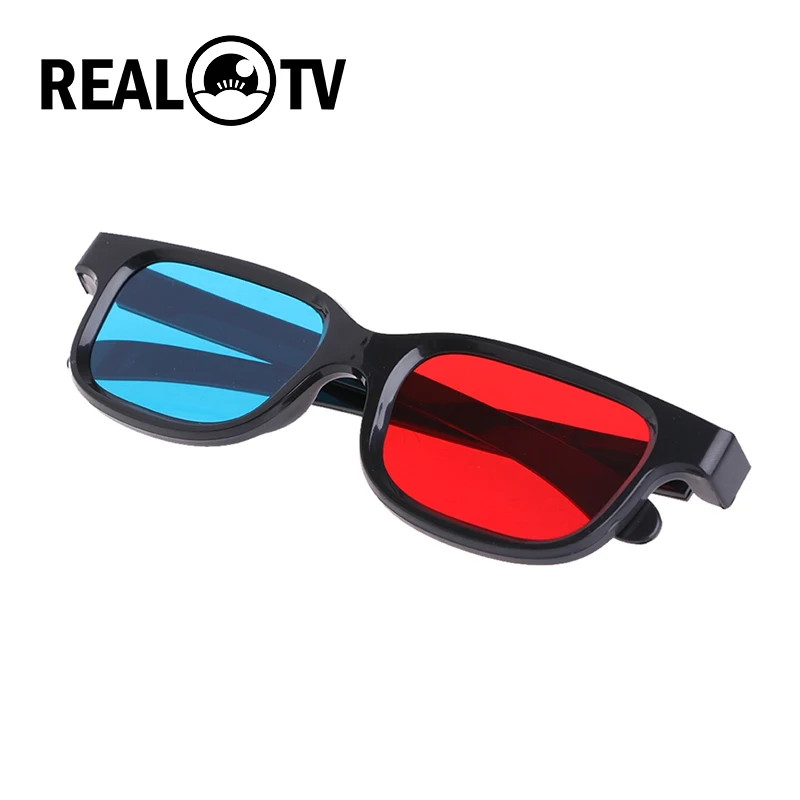 Реальные ТВ универсальные красные и синие линзы Anaglyph 3D очки для просмотра