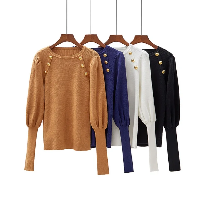 Fashion jumper Autumn winter Knitted Sweater Women 2020 korean oversized sweaters female button wild knit sweater pullover Full
Fashion jumper Autumn winter Knitted Sweater Women 2020 korean oversized sweaters female button wild knit sweater pullover Full
