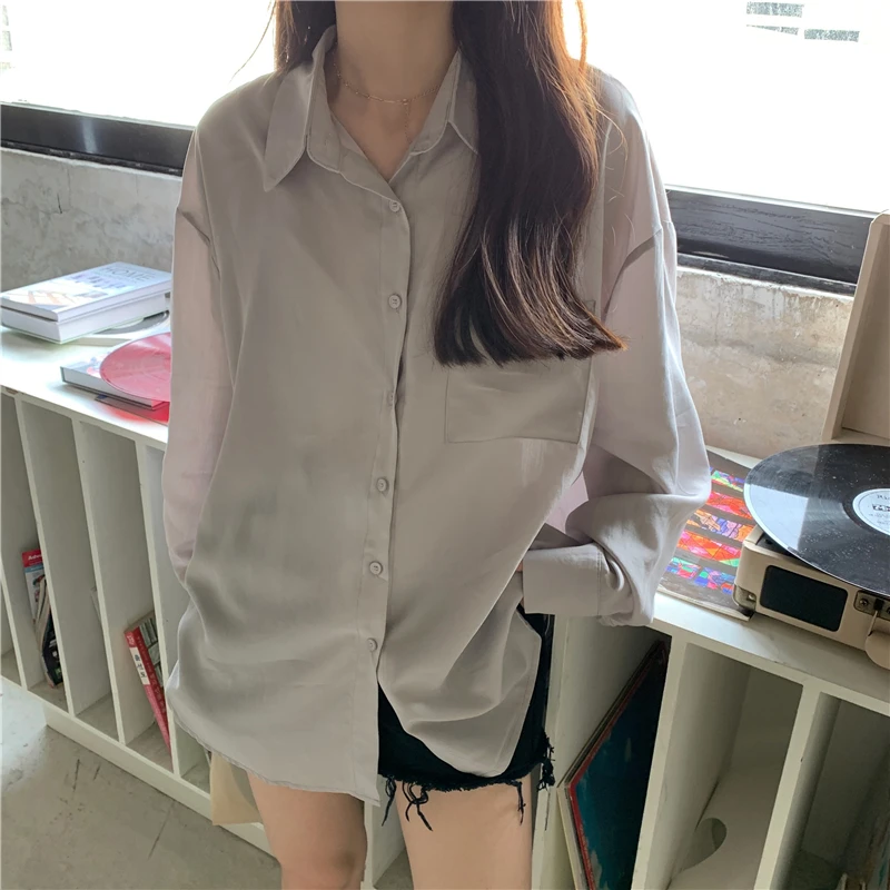 HziriP 2021 Solid Femme Tops Shirts Loose High Quality Female Stylish All Match Hot Brief Casual Women New Minimalist Blouses
HziriP 2021 Solid Femme Tops Shirts Loose High Quality Female Stylish All Match Hot Brief Casual Women New Minimalist Blouses
