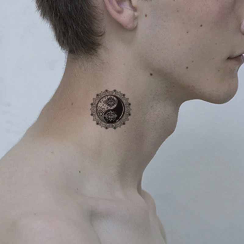 Indian Mandala Temporary Tattoo Stickers Black Meniscus Eyes Fake Tattoos Waterproof Tatoos Chest Neck Small Size for Women Girl
Indian Mandala Temporary Tattoo Stickers Black Meniscus Eyes Fake Tattoos Waterproof Tatoos Chest Neck Small Size for Women Girl
