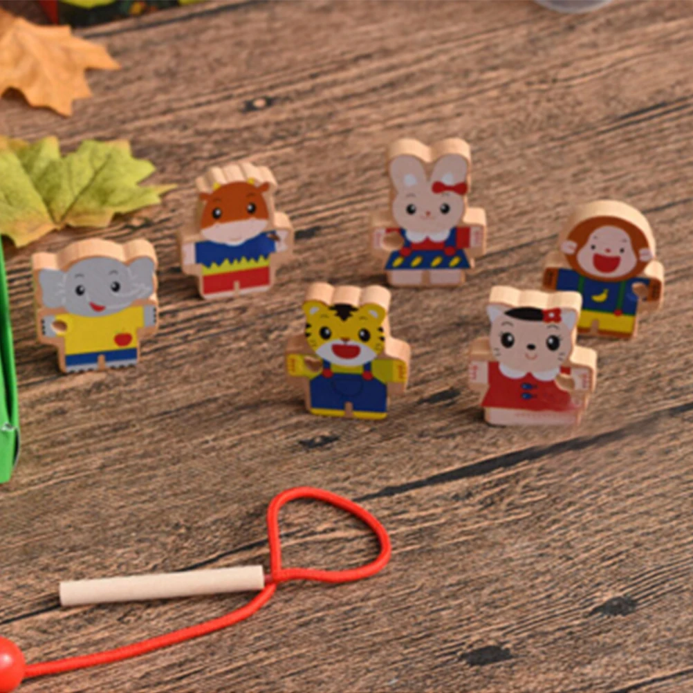6 Cartoon Animals Wooden Threading Beads Game Education Toy for Baby
6 Cartoon Animals Wooden Threading Beads Game Education Toy for Baby