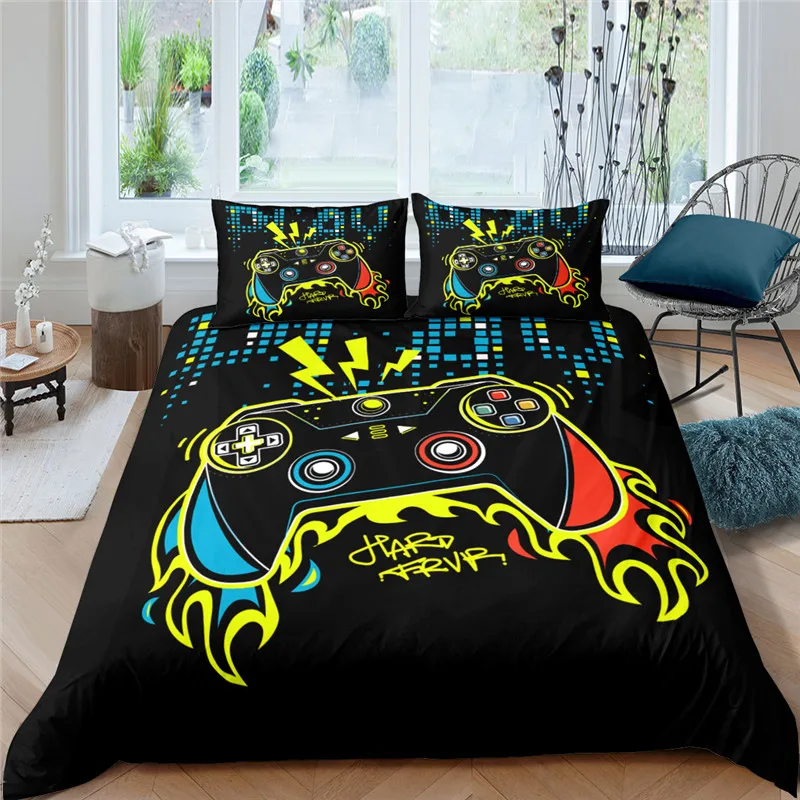 NEW Creative Gamepad Bedding Set Queen Size Duvet Cover Black Comforter Bed Cover Set Bedclothes 3pcs Multiple Size
NEW Creative Gamepad Bedding Set Queen Size Duvet Cover Black Comforter Bed Cover Set Bedclothes 3pcs Multiple Size
