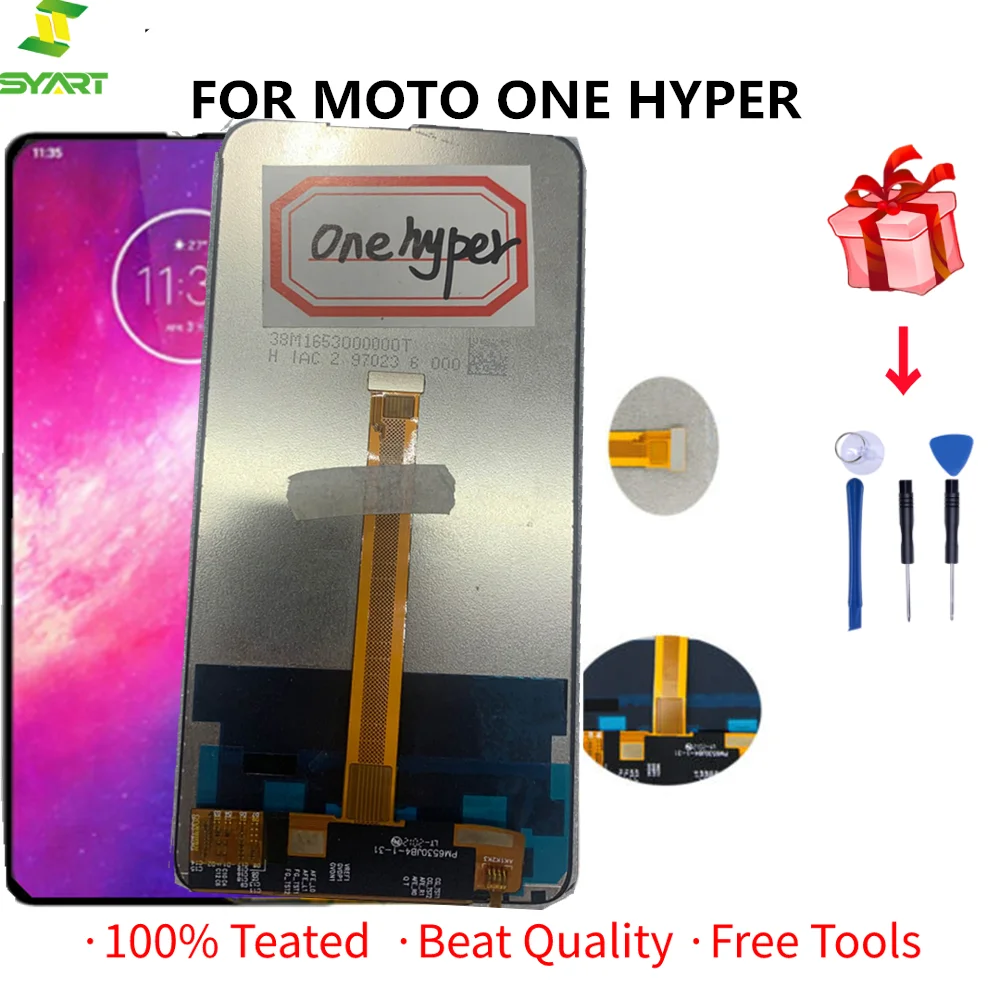 Оригинальный сенсорный экран для Motorola Moto One Hyper ЖК дисплей дигитайзер в сборе MOTO