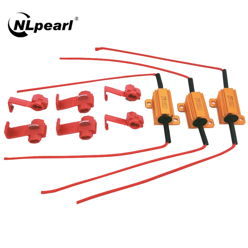 NLpearl 2x 50 Вт светодиодный декодирующий резистор H1 H3 H7 H11 9005 9006 ошибки декодер