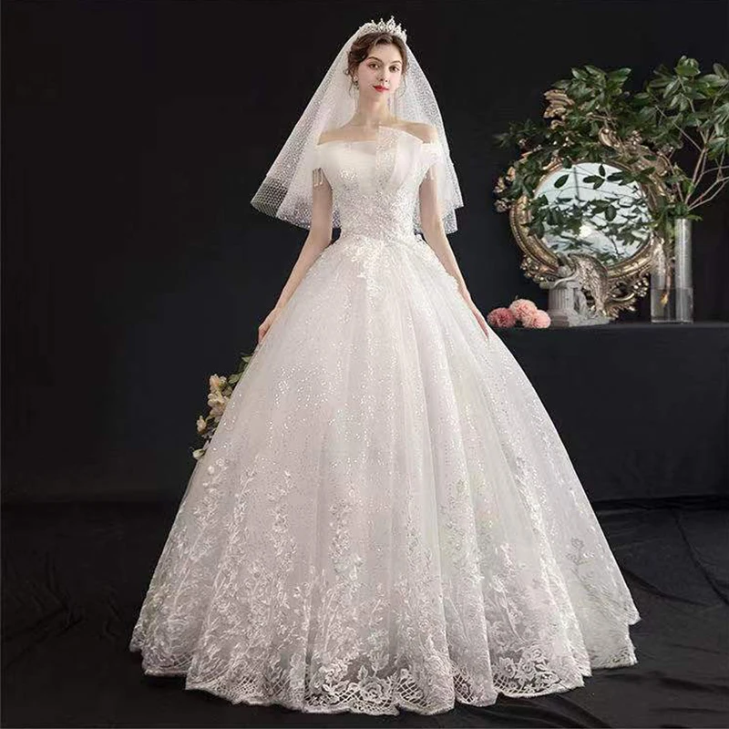 Wedding Dress White Off The Shoulder Elegant Pleat Boat Neck Embroidery Plus Size Wedding Gowns For Women Vestidos De Novia G282
Wedding Dress White Off The Shoulder Elegant Pleat Boat Neck Embroidery Plus Size Wedding Gowns For Women Vestidos De Novia G282
