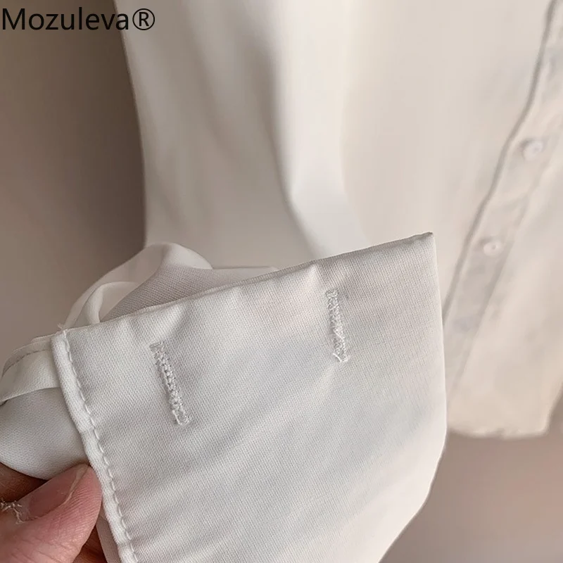 Mozuleva Basic White Shirts for Women Summer autumn Turn-down Collar Double Pockets Office Ladies Blouse Female Tops Blusas 2021
Mozuleva Basic White Shirts for Women Summer autumn Turn-down Collar Double Pockets Office Ladies Blouse Female Tops Blusas 2021