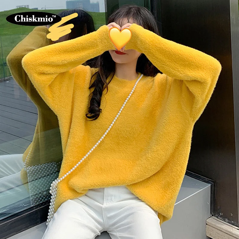 Korean Plush Keep Warm Sweater Women's O-Neck Knit Pullover Plus Size Knitting Tops winter clothes women Knitwear Harajuku 
Korean Plush Keep Warm Sweater Women's O-Neck Knit Pullover Plus Size Knitting Tops winter clothes women Knitwear Harajuku