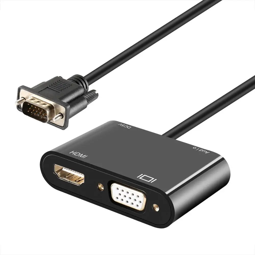 3-в-1 совместимому с HDMI к VGA аудио-видео конвертер разделитель для PS4 Apple ТВ