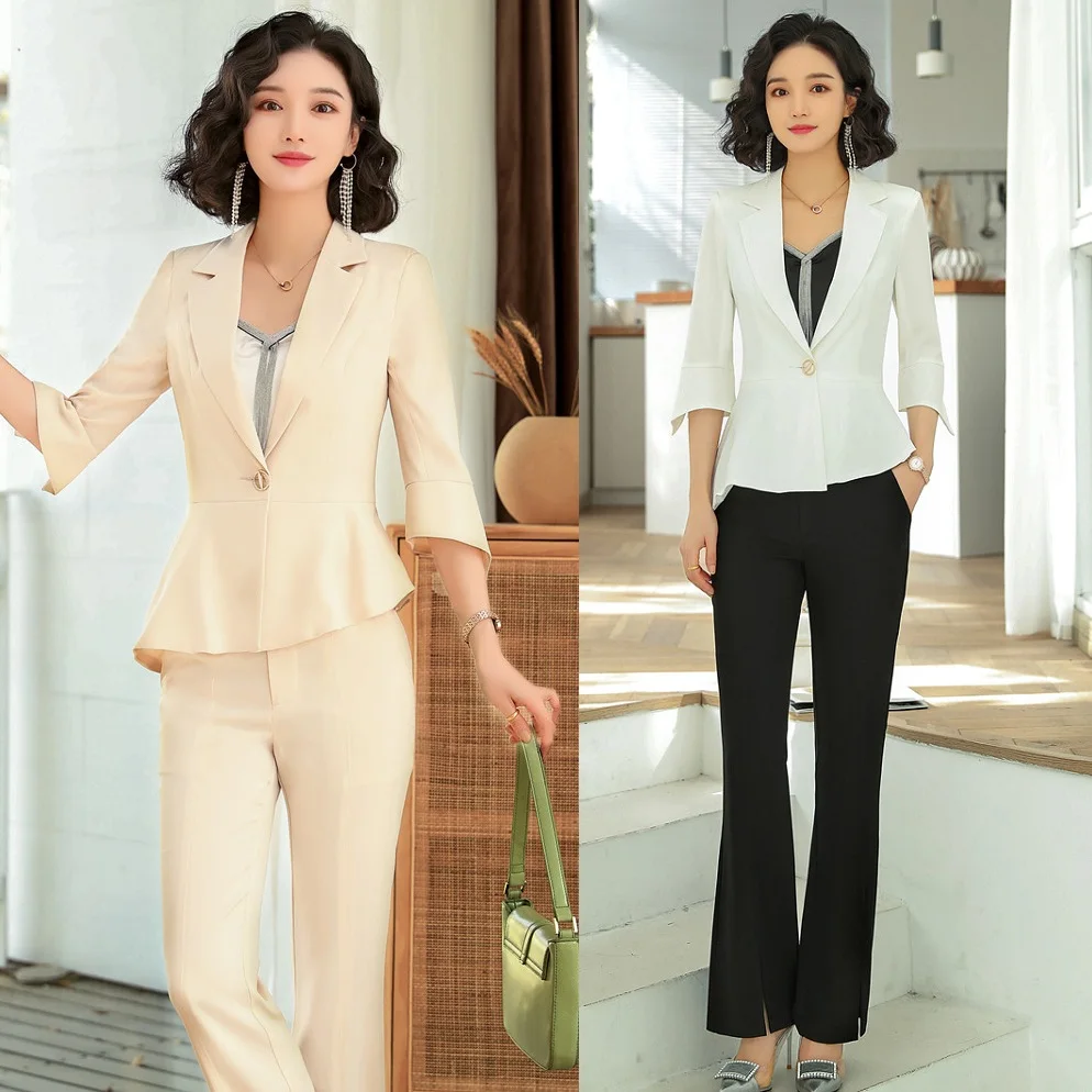 Fashion Ladies Apricot Blazer Women Business Suits Formal Office Suits Work Wear Jacket and Pant Set
Fashion Ladies Apricot Blazer Women Business Suits Formal Office Suits Work Wear Jacket and Pant Set