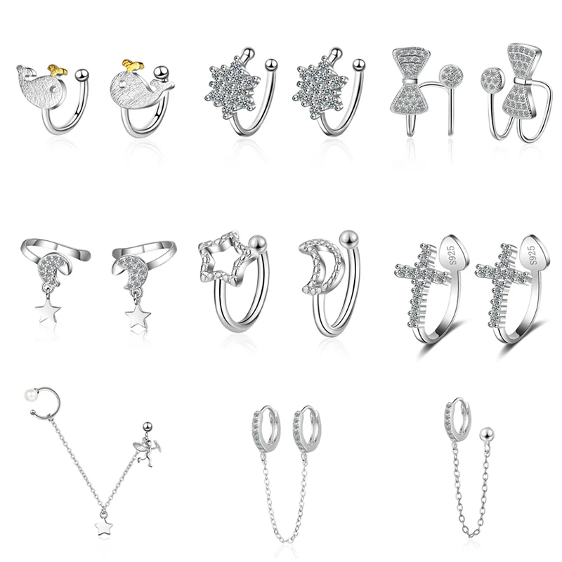 2020 New Without Pircing Ear Earcuff Tassel Cubic Zircon Clip On Earrings For Women Girl Gift Ear Cuff Pircing Jewelry pendiente
2020 New Without Pircing Ear Earcuff Tassel Cubic Zircon Clip On Earrings For Women Girl Gift Ear Cuff Pircing Jewelry pendiente
