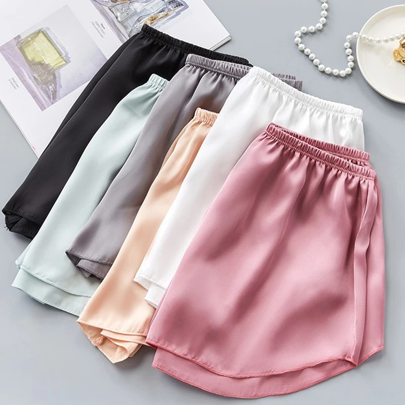 Summer Ice Silk Women Shorts Sleep Short Pants Simple Plain Style for Home Safety Pants Soft Seamless Mid-rised Boxer Shorts
Summer Ice Silk Women Shorts Sleep Short Pants Simple Plain Style for Home Safety Pants Soft Seamless Mid-rised Boxer Shorts