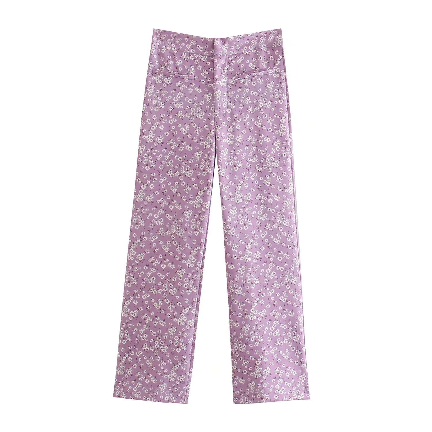 UNIQYB Za Women's Trousers Fashion Chic Flower Printing Purple Zipper Straight-leg Pants Women's Casual Retro Summer Trousers
UNIQYB Za Women's Trousers Fashion Chic Flower Printing Purple Zipper Straight-leg Pants Women's Casual Retro Summer Trousers