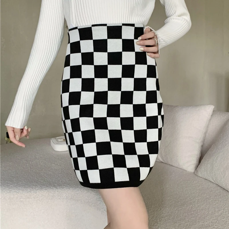 Knitting Mini Skirts Women Spring New Fashion Plaid Casual Basic All-Match Faldas Cortas Mujer High Waist A Line Slim Jupe Femme
Knitting Mini Skirts Women Spring New Fashion Plaid Casual Basic All-Match Faldas Cortas Mujer High Waist A Line Slim Jupe Femme