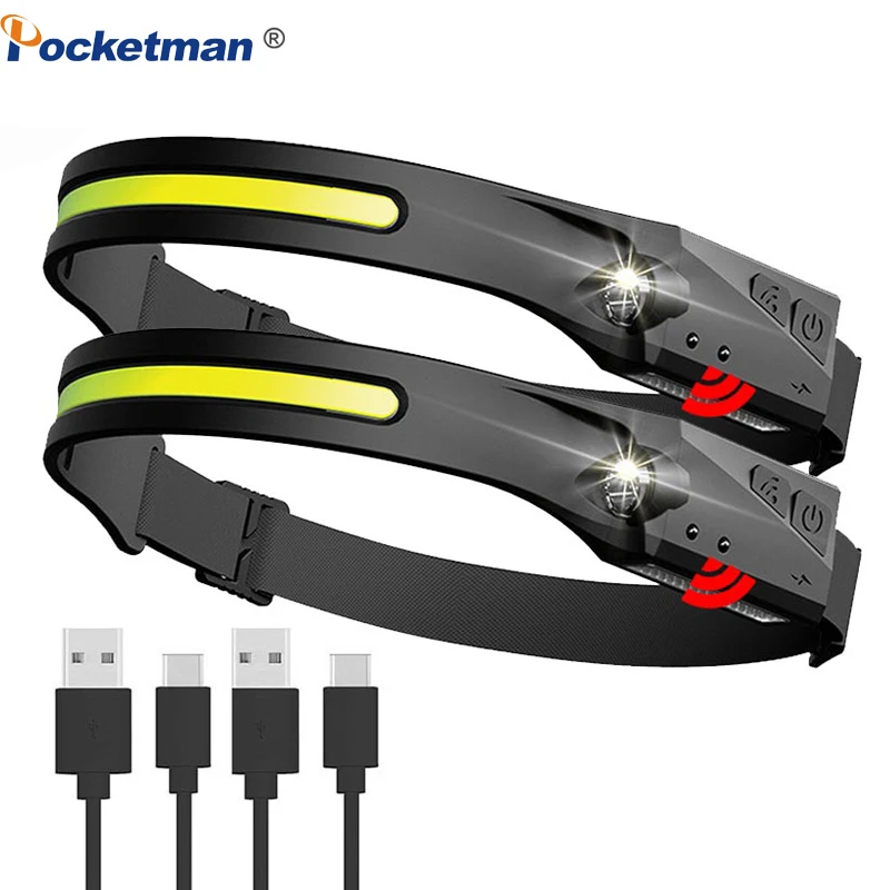 Powerful 500M Long Range COB LED Headlamps Motion Sensor Headlights USB Rechargeable Headlamp Waterproof 5 Modes Headlight
Powerful 500M Long Range COB LED Headlamps Motion Sensor Headlights USB Rechargeable Headlamp Waterproof 5 Modes Headlight