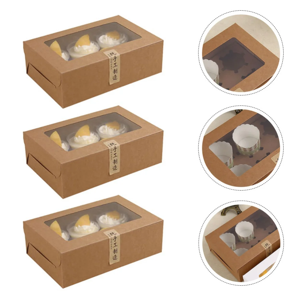 12Pcs 6-Grids Cake Boxes Paper Cupcake Packing Box (Kraft Paper, Stickers)
12Pcs 6-Grids Cake Boxes Paper Cupcake Packing Box (Kraft Paper, Stickers)