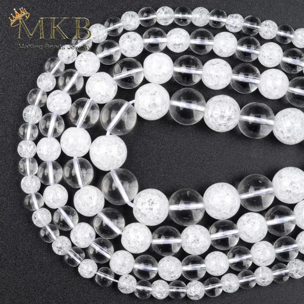 Natural MIx White Quartz Cracked Crystal Stone Round Beads For Jewelry Making 6/8/10/12mm Spacer Loose Beads Diy Bracelet 15"
Natural MIx White Quartz Cracked Crystal Stone Round Beads For Jewelry Making 6/8/10/12mm Spacer Loose Beads Diy Bracelet 15"