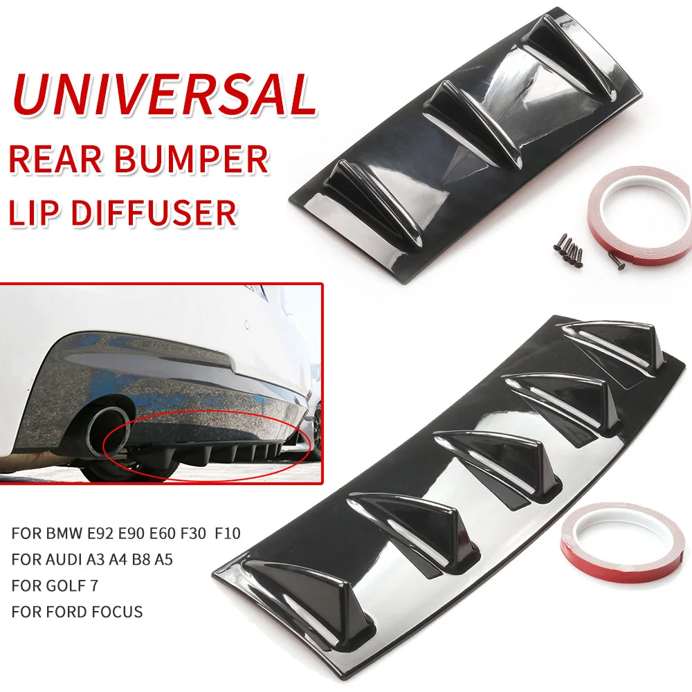 Диффузор губа на задний бампер Fin Shark Style Universal Car Styling fit bmw e92 e90 e60 f30 f10 audi a3 a4 b8 a5 golf 7