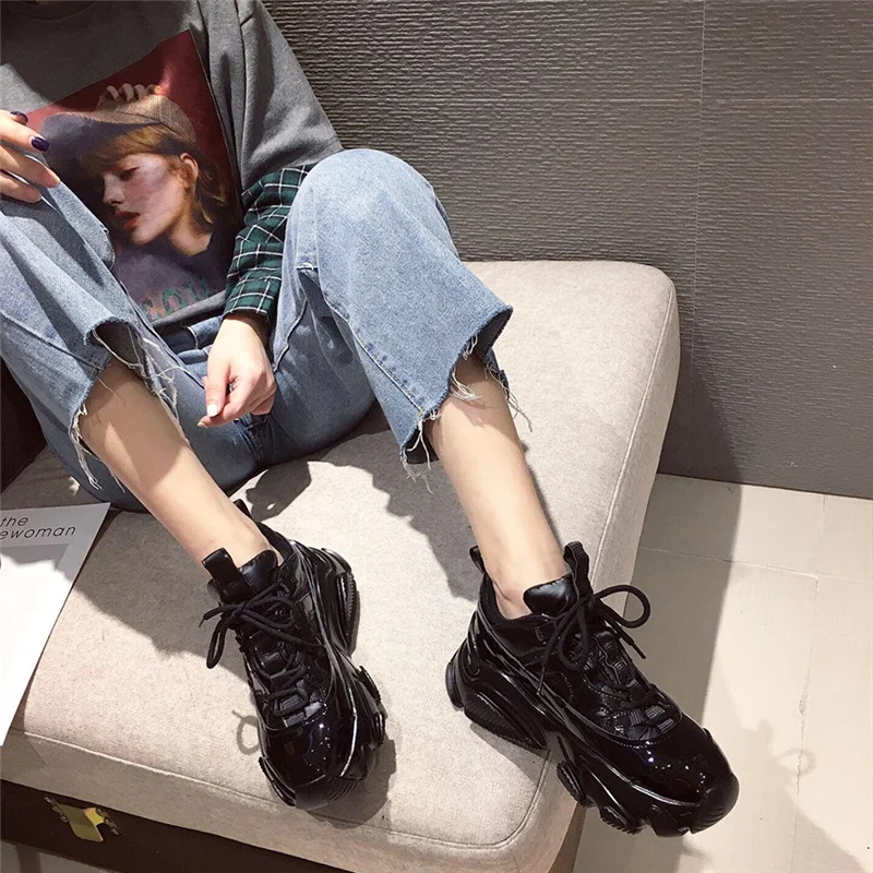 Prova Perfetto Leisure Cross-tied Lace Up Sneakers Woman Chunky Ventilate Comfortable Fashion Thick Bottom Round Toe Women Shoes
Prova Perfetto Leisure Cross-tied Lace Up Sneakers Woman Chunky Ventilate Comfortable Fashion Thick Bottom Round Toe Women Shoes