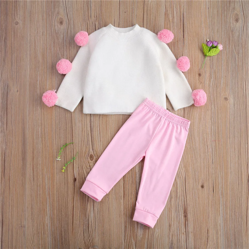 2Pcs Clothes Set Baby Kids Girl Crew Neck Long Sleeve Pullover Shoulder Ball Sweater Side Stripe Pants Children Girls 1-6Y
2Pcs Clothes Set Baby Kids Girl Crew Neck Long Sleeve Pullover Shoulder Ball Sweater Side Stripe Pants Children Girls 1-6Y