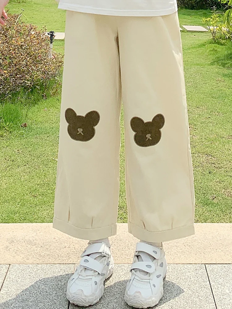 Japanese Students Cartoon Bear Kawaii Lolita Pants Women Trousers 2021 Spring Autumn High Waisted Casual Loose Wide Leg Pants
Japanese Students Cartoon Bear Kawaii Lolita Pants Women Trousers 2021 Spring Autumn High Waisted Casual Loose Wide Leg Pants