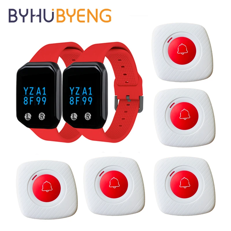 BYHUBYENG Wireless Calling System Call Waiter Cafe Office Pager Restaurant Equipment office 2pcs Watch Receivers 5 Buttons
BYHUBYENG Wireless Calling System Call Waiter Cafe Office Pager Restaurant Equipment office 2pcs Watch Receivers 5 Buttons