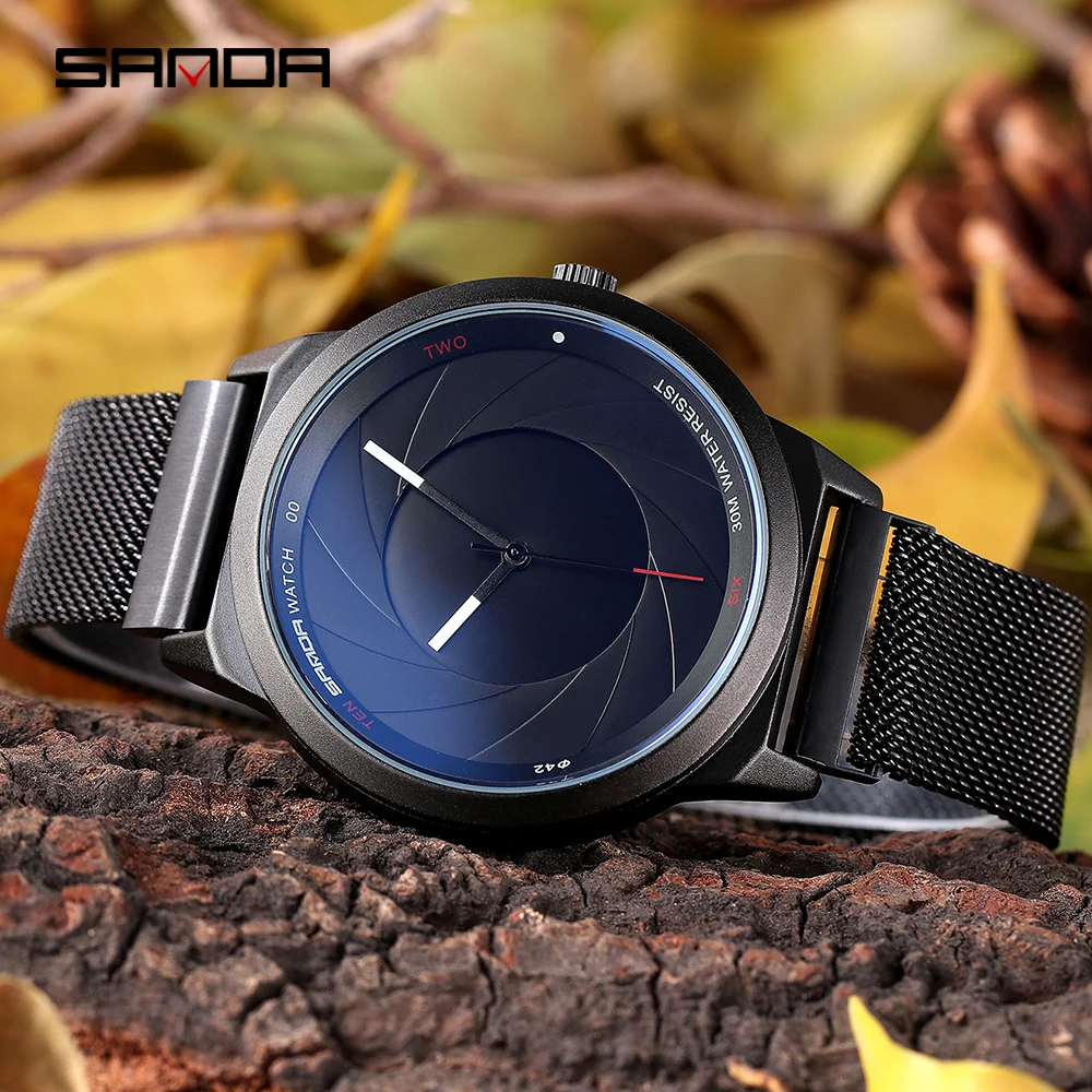 SANDA 2021 Top Brand New Waterproof Men Watch Creative Shutter Dial Magnet Buckle Quartz Wristwatch Gifts Relogio Masculino
SANDA 2021 Top Brand New Waterproof Men Watch Creative Shutter Dial Magnet Buckle Quartz Wristwatch Gifts Relogio Masculino