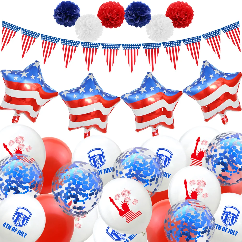 Amawill 4th Of July Festival For USA Patriotic Decoration Supplies Independence Day American Flag Latex Foil Baloon High Printed
Amawill 4th Of July Festival For USA Patriotic Decoration Supplies Independence Day American Flag Latex Foil Baloon High Printed